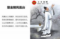 登金陵鳳凰臺(tái)拼音版注釋和閱讀答案（李白）