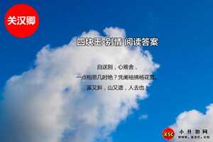 四塊玉·別情閱讀答案（關(guān)漢卿）