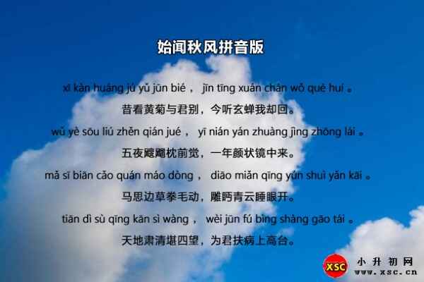 始聞秋風(fēng)詩歌鑒賞答案（始聞秋風(fēng)閱讀答案）