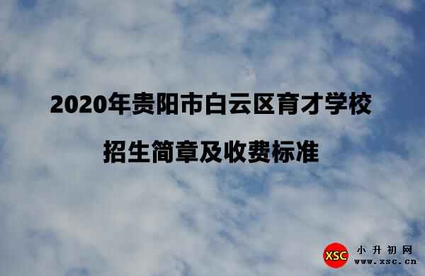 2020年貴陽(yáng)市白云區(qū)育才學(xué)校招生簡(jiǎn)章及收費(fèi)標(biāo)準(zhǔn)