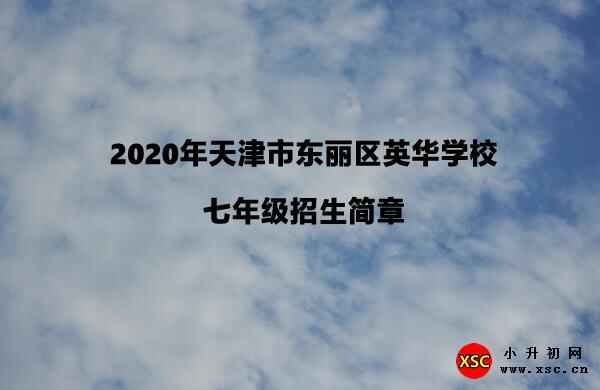 2020年天津市東麗區(qū)英華學校招生簡章及收費標準(學費)