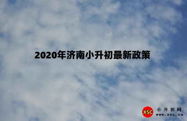 2020年濟(jì)南小升初最新政策