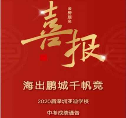 2020年深圳亞迪學校中考成績升學率(中考喜報)