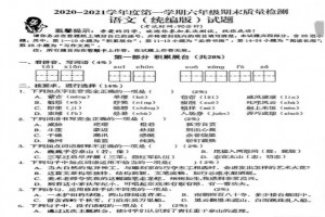 2021統(tǒng)編版小學(xué)六年級(jí)上冊(cè)語(yǔ)文期末考試試卷(青島李滄區(qū))