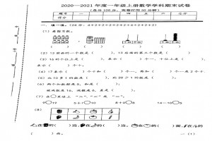 2021小學(xué)一年級上冊數(shù)學(xué)期末考試試卷(福州馬尾區(qū))