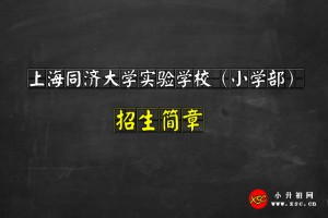 2021上海同濟大學實驗學校小學部招生簡章及收費標準