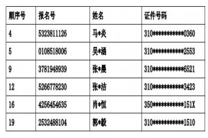 2021年上海市民辦新黃浦實驗學校(初中)調(diào)劑志愿錄取名單