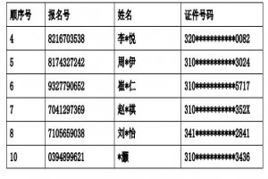 2021年上海托馬斯實(shí)驗(yàn)學(xué)校(初中)調(diào)劑志愿錄取名單