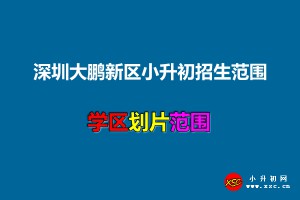 2021年深圳大鵬新區(qū)小升初招生范圍(學區(qū)劃片范圍)