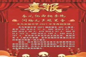 2021年安徽省無為實驗中學(xué)中考成績升學(xué)率(中考喜報)