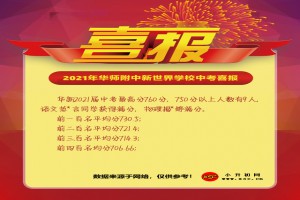 2021年華師附中新世界學校中考成績升學率(中考喜報)