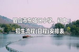 2022眉山市東坡區(qū)小學、初中招生流程(日程)安排表