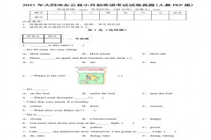 2021年大同市左云縣小升初英語考試試卷真題及答案(人教PEP版)