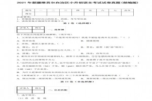 2021年新疆維吾爾自治區(qū)小升初語(yǔ)文考試試卷真題及答案(部編版)