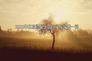 2022年北京順義區(qū)國際學(xué)校學(xué)費一覽