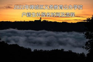 2022年禪城區(qū)義務(wù)教育公辦學(xué)校戶籍生補(bǔ)報名時間及流程