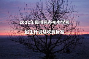 2022年鄭州民辦初中學(xué)校招生計(jì)劃及收費(fèi)標(biāo)準(zhǔn)一覽