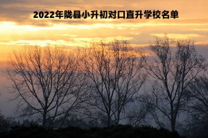 2022年隴縣小升初對(duì)口直升學(xué)校名單 (初中對(duì)口小學(xué)名單)