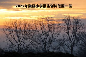 2022年隴縣小學(xué)招生劃片范圍一覽