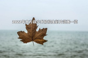 2022年大方縣小升初招生劃片范圍一覽