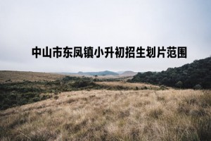 2022-2023年中山市東鳳鎮(zhèn)小升初招生劃片范圍一覽