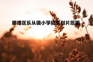 2022-2023年順德區(qū)樂從鎮(zhèn)小學(xué)招生劃片范圍一覽