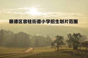 2022-2023年順德區(qū)容桂街道小學招生劃片范圍一覽