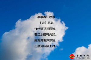 惠崇春江晚景閱讀理解題及答案(閱讀答案)