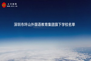 深圳市坪山外國語教育集團旗下學校名單及收費標準