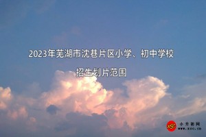 2023年蕪湖市沈巷片區(qū)小學、初中學校招生劃片范圍一覽