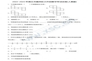 2022-2023年遵義市播州區(qū)小升初數(shù)學考試試卷真題及答案(人教版)
