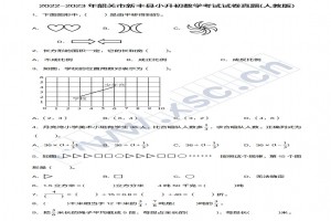 2022-2023年韶關市新豐縣小升初數學考試試卷真題及答案(人教版)
