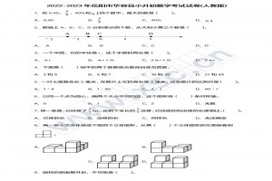 2022-2023年岳陽市華容縣小升初數(shù)學考試試卷真題及答案(人教版)
