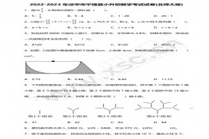2022-2023年漢中市寧強(qiáng)縣小升初數(shù)學(xué)考試試卷真題及答案(北師大版)