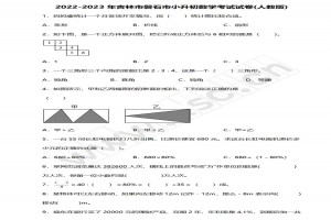 2022-2023年吉林市磐石市小升初數(shù)學(xué)考試試卷真題及答案(人教版)