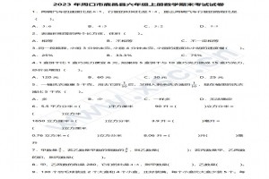 2023年周口市鹿邑縣六年級(jí)上冊(cè)數(shù)學(xué)期末考試試卷及答案(人教版)