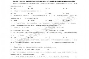 2022-2023年通遼市科爾沁區(qū)小升初數(shù)學(xué)考試試卷真題及答案(人教版)