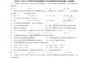 2022-2023年四平市鐵西區(qū)小升初數(shù)學(xué)考試試卷真題及答案(人教版)