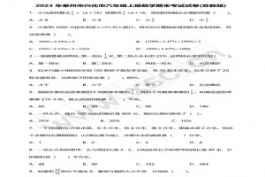2023年泰州市興化市六年級上冊數學期末考試試卷及答案(蘇教版)  ?