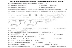 2023年信陽市平橋區(qū)六年級上冊數(shù)學(xué)期末考試試卷及答案(人教版)