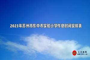 2023年蘇州市東中市實(shí)驗(yàn)小學(xué)作息時(shí)間安排表