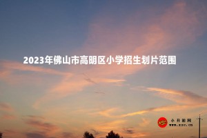 2023年佛山市高明區(qū)小學招生劃片范圍(學區(qū)范圍)一覽