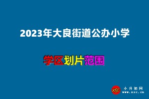 2023年大良街道公辦小學(xué)招生學(xué)區(qū)劃分(招生劃片范圍)