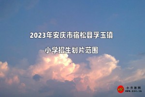 2023年安慶市宿松縣孚玉鎮(zhèn)小學(xué)招生劃片范圍一覽