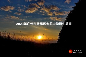 ?2023年廣州市番禺區(qū)大龍中學(xué)招生簡(jiǎn)章及招生服務(wù)范圍