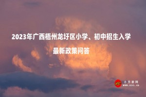 2023年廣西梧州龍圩區(qū)小學(xué)、初中招生入學(xué)最新政策問(wèn)答