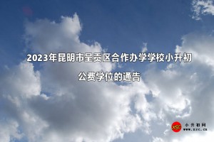 2023年昆明市呈貢區(qū)合作辦學(xué)學(xué)校小升初公費(fèi)學(xué)位的通告