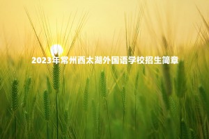 2023年常州西太湖外國語學校招生簡章及招生范圍(小學、初中)