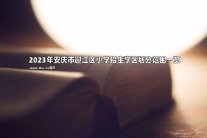 2023年安慶市迎江區(qū)小學招生學區(qū)劃分范圍一覽