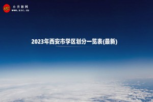 2023年西安市學(xué)區(qū)劃分一覽表(最新)